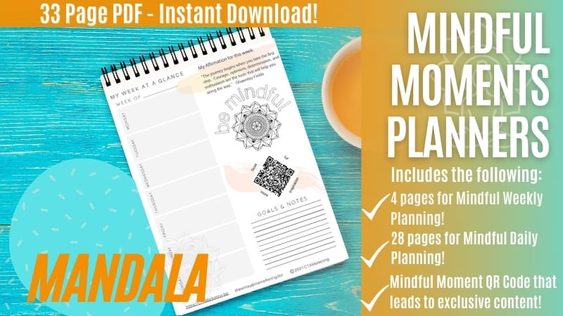 Mindful Moments Planner Mandala Theme