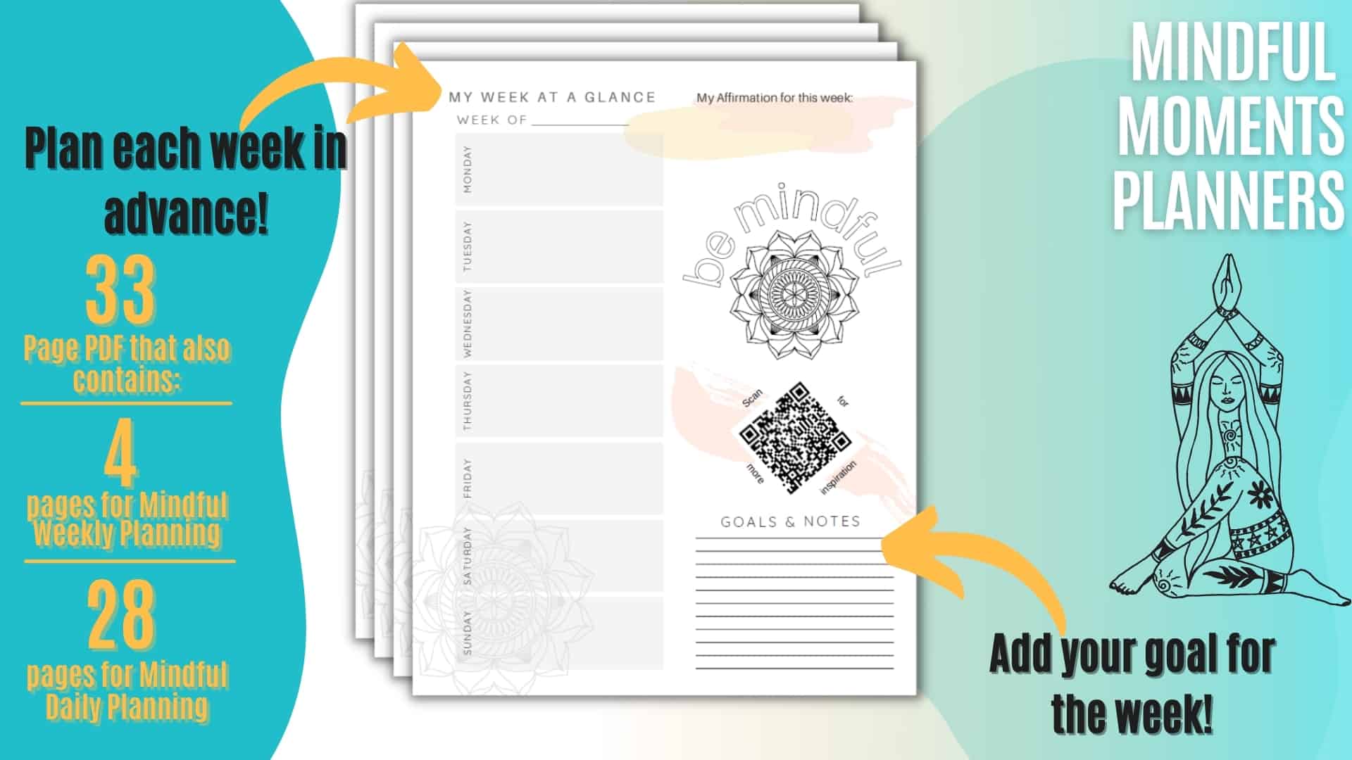 printable planner promo page template
